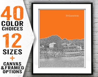 Princeton Iowa Skyline Poster Art Print IA Item T2259