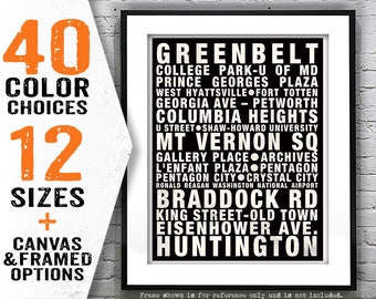 Washington DC Metro Yellow Line Subway Print New Poster Print Art Item T5031
