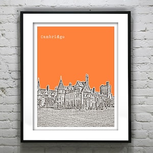 Cambridge England Poster  Art Print UK United Kingdom Girton College Cambridge University Item T4399