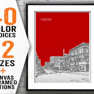 Joplin Missouri Poster Skyline Art Print Item T2929