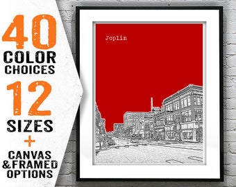 Joplin Missouri Poster Skyline Art Print Item T2929