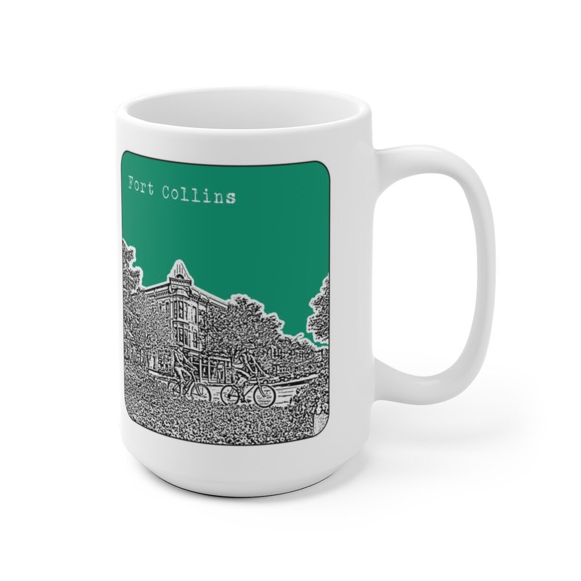 Fort Collins CO Coffee Cup Mug Colorado Skyline Art Etsy Australia