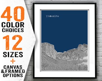 Yosemite Skyline Poster Art Print California CA Item T2973