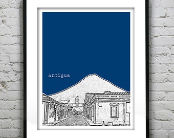 Antigua poster Art Skyline Print Version 1