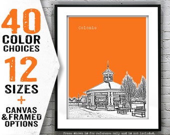 Colonie Skyline Poster Art Print New York NY Item T4519