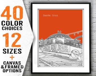 Santa Cruz Skyline Poster Art Print California CA Item T2736