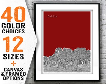 Dublin Ohio City Skyline Poster Art Print