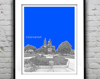 Claremont New Hampshire Poster Print Art Skyline NH