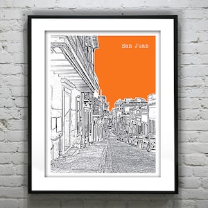San Juan Puerto Rico Skyline Poster Art Print Item T4295
