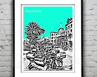 Hamilton Bermuda Skyline Poster ArtItem T2543