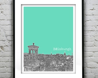 Edinburgh Poster Scotland Print Art Calton Hill Item T4886