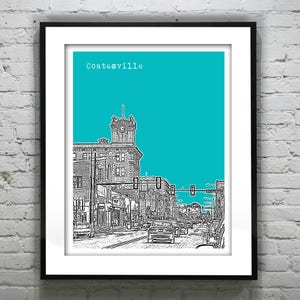 Coatesville Skyline Poster Art Print Skyline Pennsylvania PA Version 1