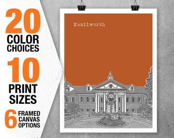 Kenilworth New Jersey Skyline Poster Print Art NJ Item T5419
