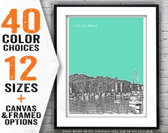 Colchester Vermont Skyline Poster Art Print VT Item T4780
