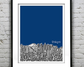 Tokyo Japan Skyline Poster Art Print Travel Item T4647