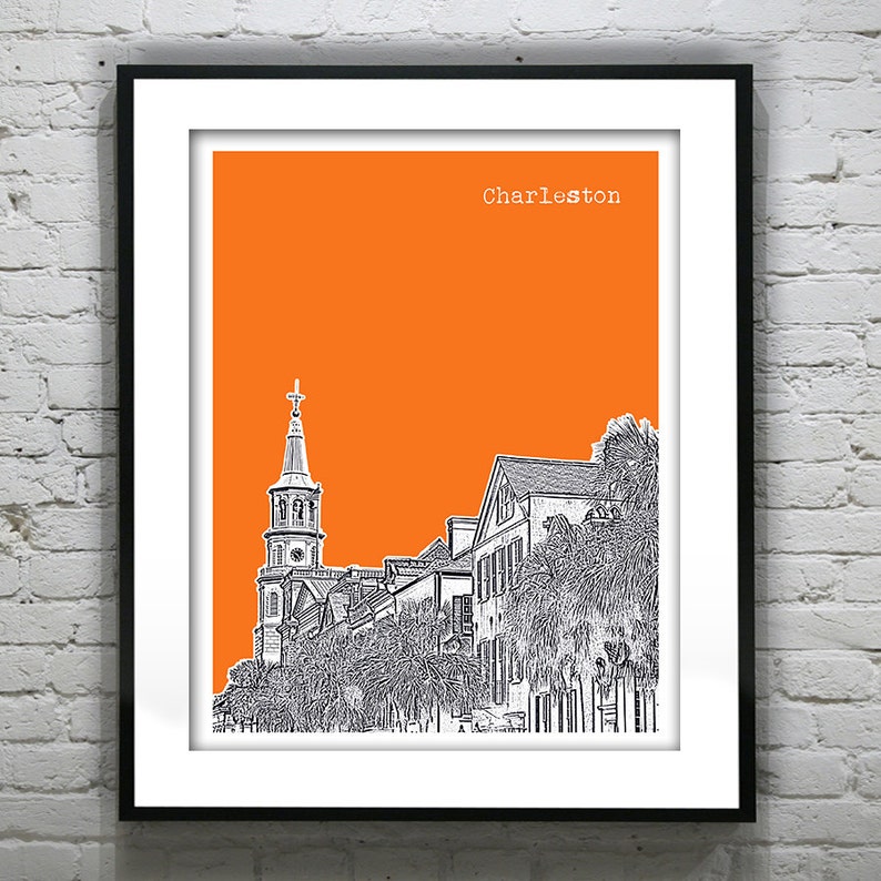 charleston travel poster