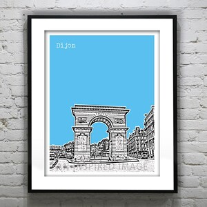 Dijon France Poster Print Arc De Triomphe Art Skyline