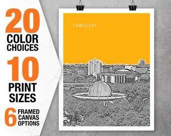Tashkent Uzbekistan Poster Art Print City Skyline Item T5557