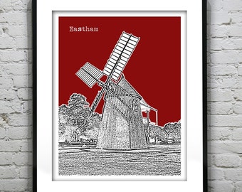 Eastham Cape Cod Skyline Poster Art Print Massachusetts MA Item T4923