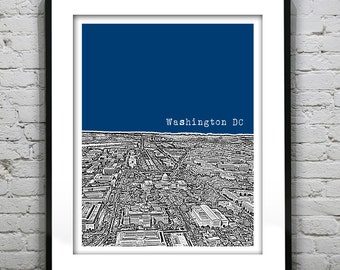 Washington DC Skyline Poster Art Print Washington Monument Mall  Item T1314