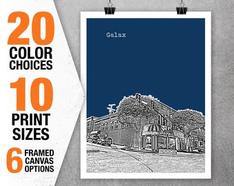 Galax Virginia Skyline Poster Art Print VA Item T5488