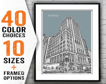 Seattle Poster Print Art Washington WA Item T1552