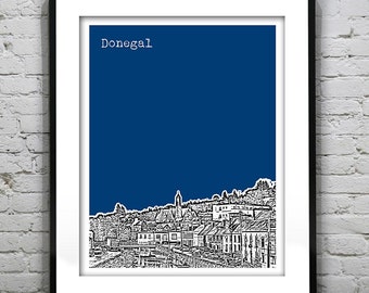 Donegal Town Ireland Skyline Poster Art Print Item T2473