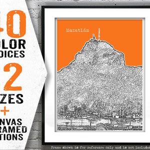 Mazatlán Mexico Skyline Poster Art Print Item T3087