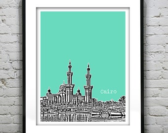 Cairo Egypt Poster Art Print Skyline Africa