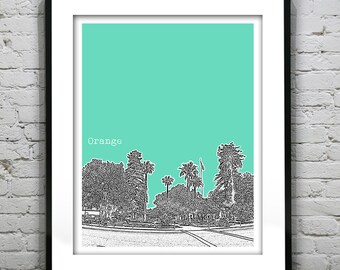 Orange California Poster Art Print CA