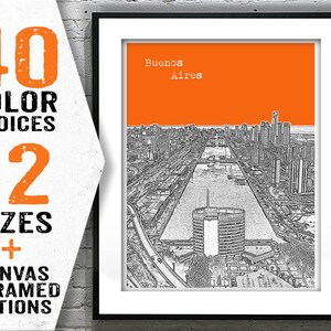 Buenos Aires Argentina Skyline Poster Art Print Item T2489