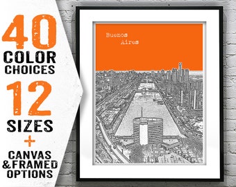 Buenos Aires Argentina Skyline Poster Art Print Item T2489