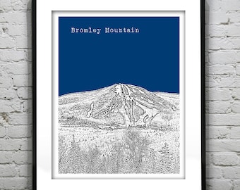 Bromley Mountain Vermont Skyline Poster Art Print VT Item T1127