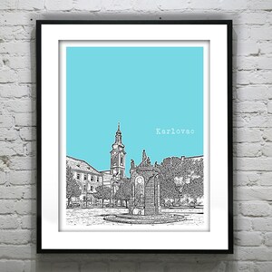 Karlovac Croatia Skyline Poster Art Print