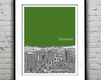 Phoenix Arizona Poster Print Art Skyline Item T4593