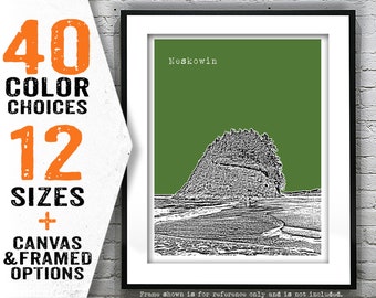 Neskowin Oregon Poster Print Art Skyline Item T4865