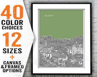 Sintra Portugal Poster Art Print City Skyline Item T4160