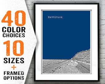 Mattituck Poster New York Skyline Art Print  NY Item T1499
