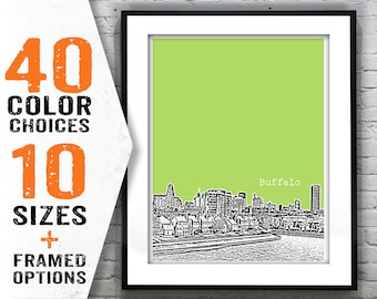 Buffalo New York Poster Art Skyline Print NY Item T1130