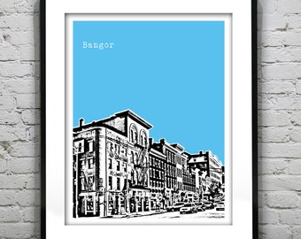 Bangor Maine Poster Art Print