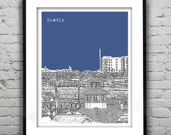 Destin Florida Skyline Poster Art Print FL Item T1173