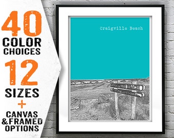 Craigville Beach Massachusetts Skyline Poster Art Print MA Item T2960