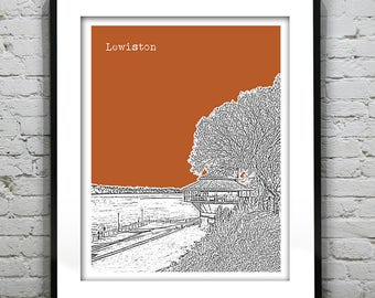 Lewiston New York NY Poster Art Print   Item T1143