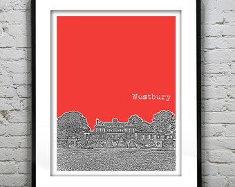Westbury New York Skyline Poster Art Print NY Item T5110