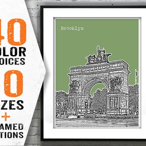 Brooklyn New York Prospect Park Art Print New York City Grand Army Plaza Item T1006