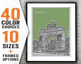 Brooklyn New York Prospect Park Art Print New York City Grand Army Plaza Item T1006