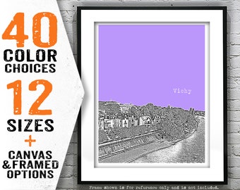 Vichy France Poster City Skyline Art Print Item T4948