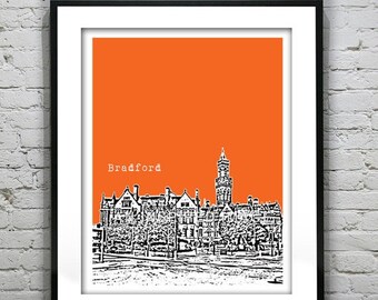 Bradford Poster Art Print West Yorkshire England Uk Item T1366