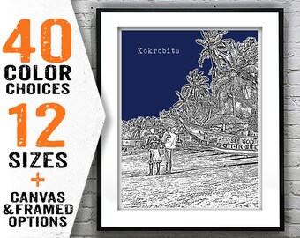 Kokrobite Skyline Poster Art Print Ghana Africa Item T2863