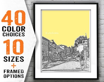 Kutztown Pennsylvania Skyline Poster Art Print PA Item T1683